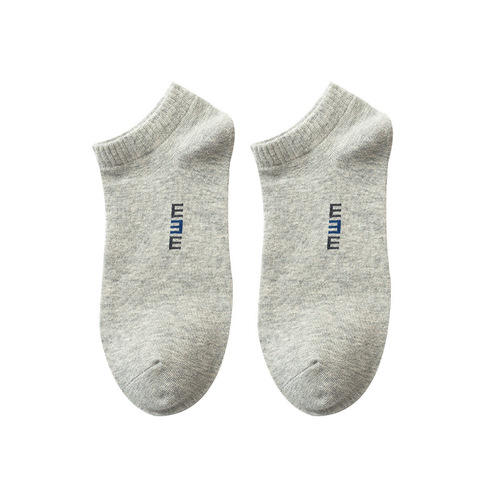 Socks for men in spring and autumn pure cotton breathable short-tube men's socks antibacterial, deodorant and sweat-absorbent boat socks cotton solid color men's socks