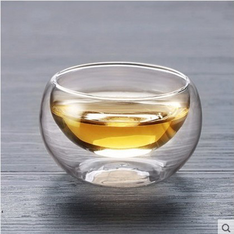 Wholesale Tea Cup Double-Layer Insulated Glass Small Teacups Heat-Resistant Glass Cup Set Gongfu Tea Set Tea Ceremony