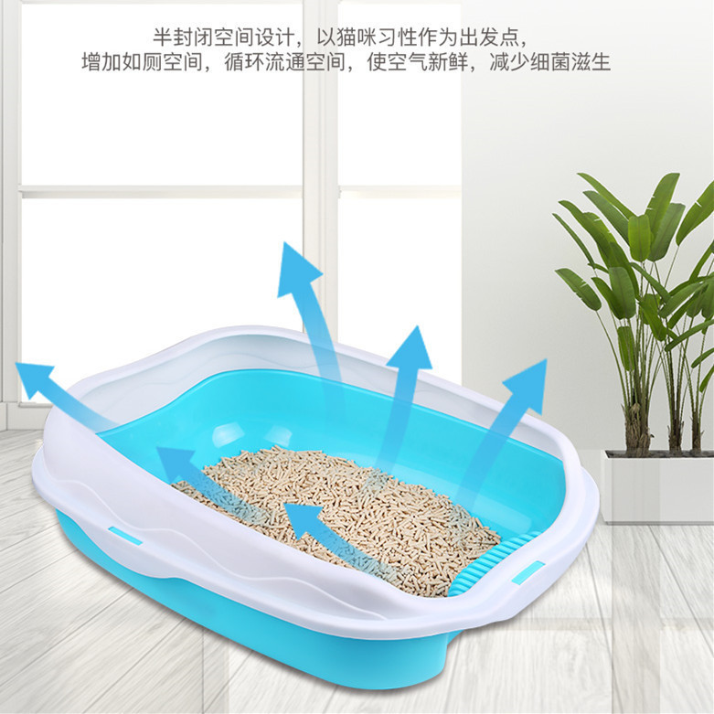 lavabo de arena para gatos anti-spillado semi-cerrado lavabo de arena para gatos grande lavabo de arena para gatos pequeño lavabo de heces para gatos desodorizante