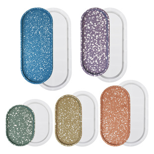 diy Crystal epoxy plaster cement oval dish mold storage tray mold flowerpot base silicone mold