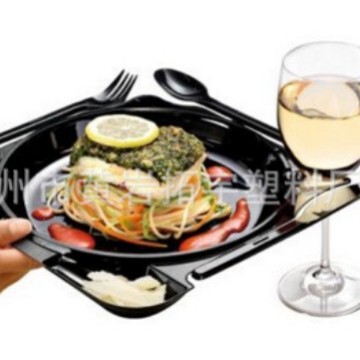 Round Plastic Tableware Picnic Party Plate Food Fruit Plate Portable