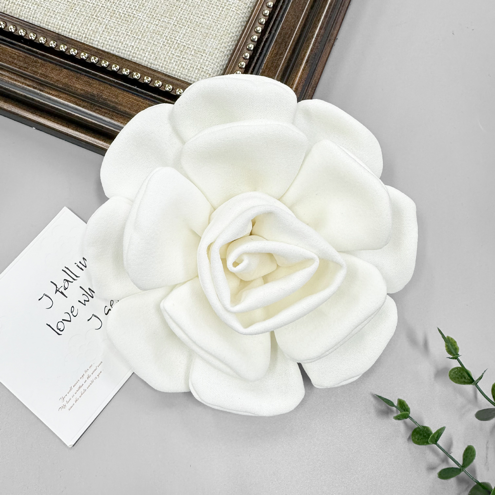tela tridimensional camellia ropa DIY accesorios de cabello cosido a mano imitación flor aditivos de tela aditivos image 4