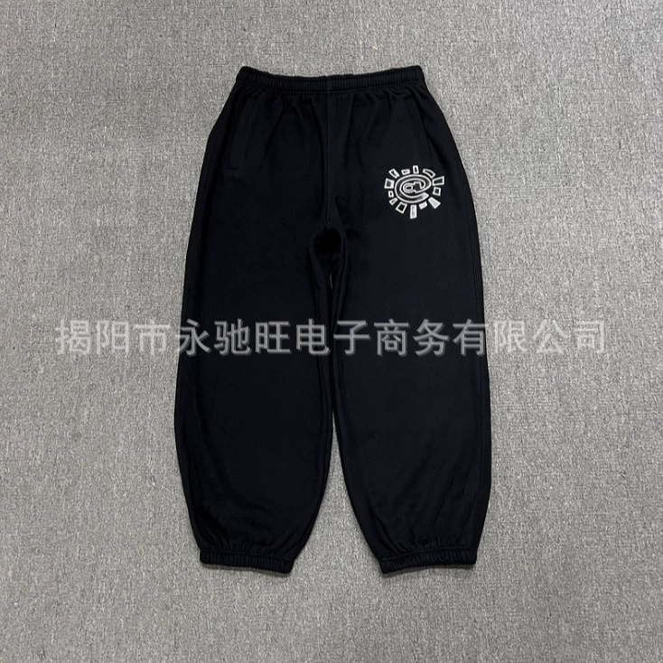 Американский ретро уличный трансграничный тренд брюки с принтом спортивных брюк пара хип-хоп высокая улица свободные повседневные брюки