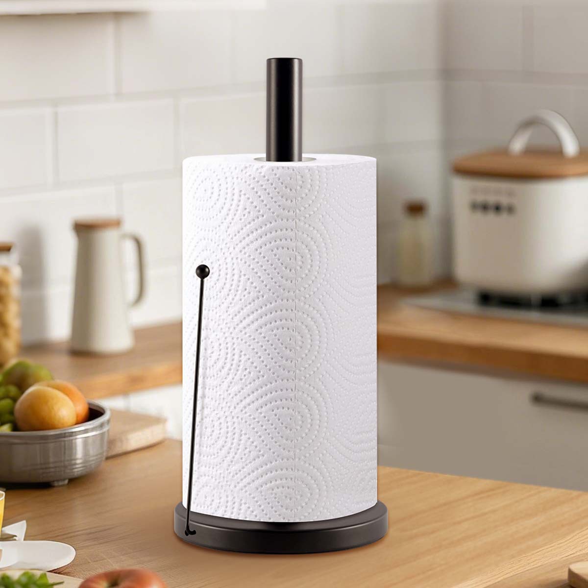 Ou runzhe cocina vertical de acero inoxidable titular de papel de escritorio rollo de metal titular de papel de plástico sin perforar estante de almacenamiento