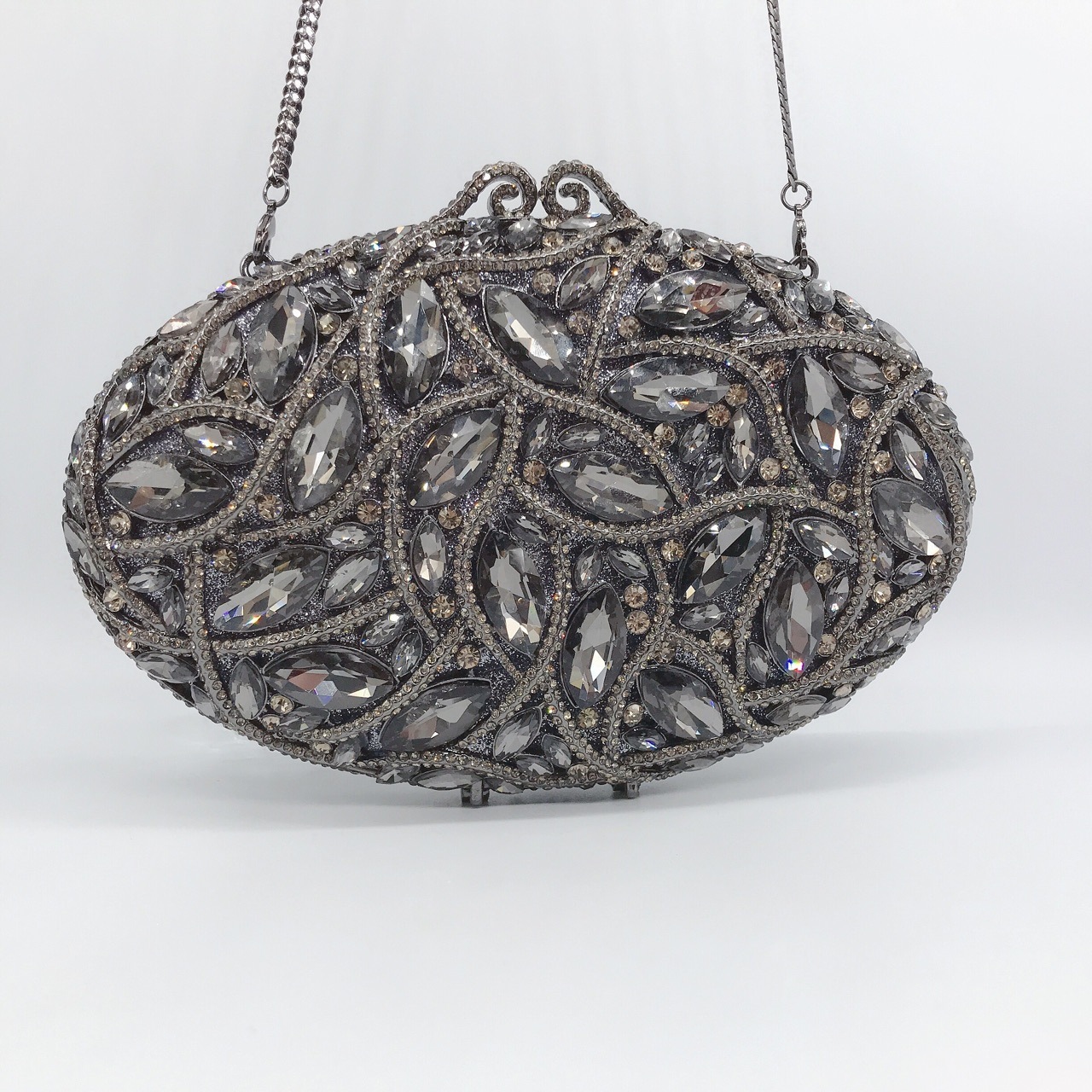 * suministro transfronterizo hueco metal con diamantes bolsas de cena vestidos de banquete de damas bolsas de moda de mano de diamantes