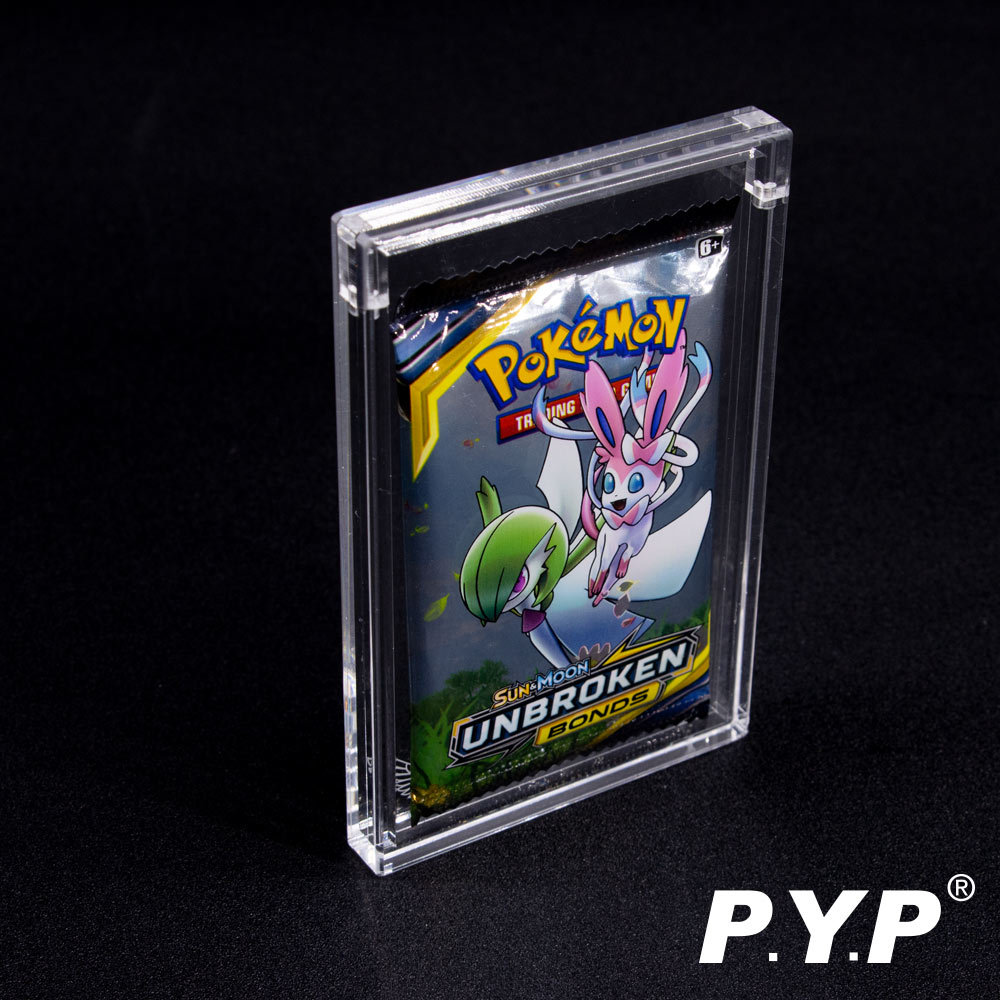Dispositivo de pantalla de caja de tarjeta de acrílico transparente Arylic Pokemon Booster Pack displaycase image 6