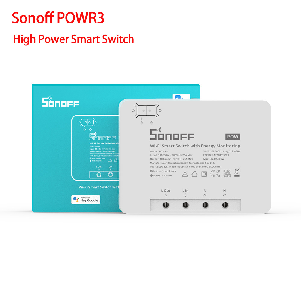 Sonoff POW R3 电源智能wifi开关带电量监测智能家居开关通断器