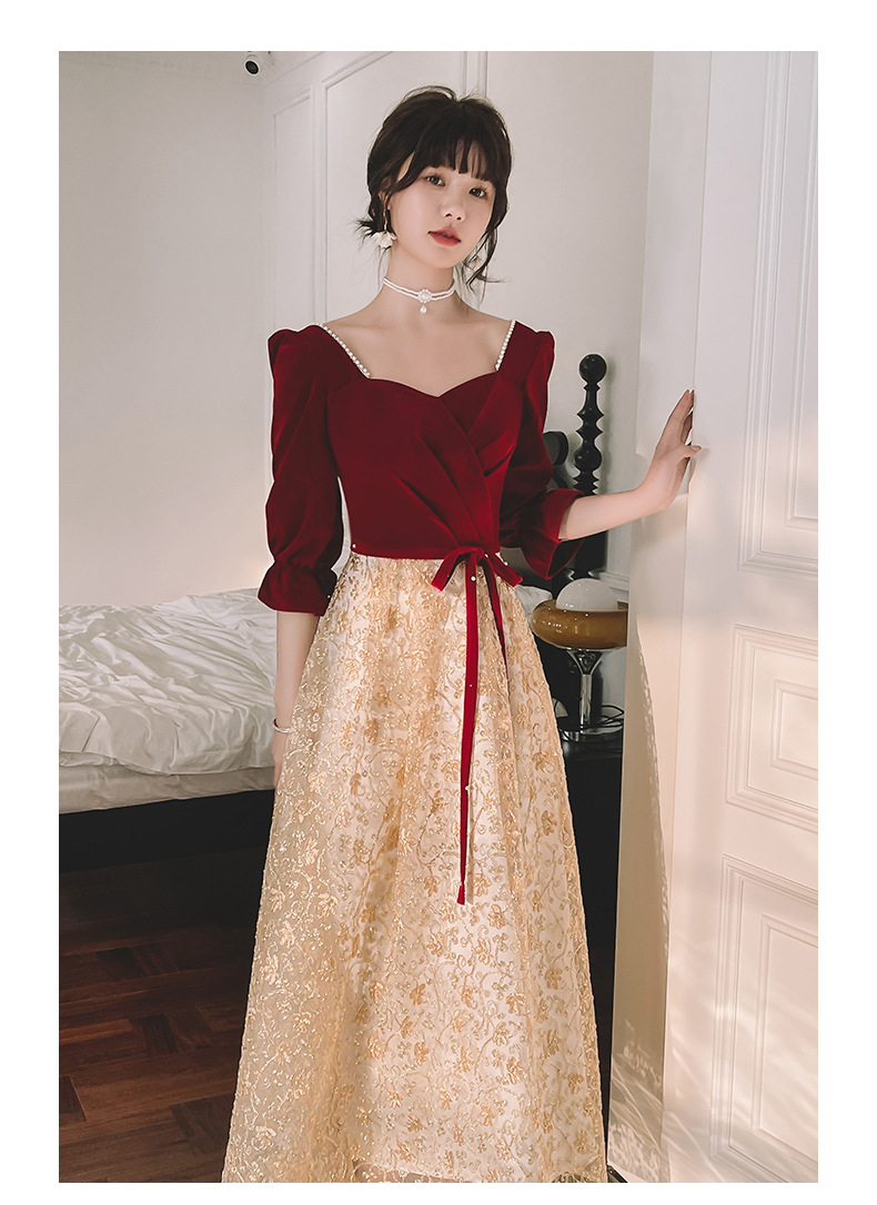D8759 1360K VÁY ĐẦM LIỀN THÂN DỰ TIỆC NỮ LIUTDE MÙA XUÂN THU ĐÔNG DÙNG TRONG LỄ CƯỚI THỜI TRANG NỮ G04 SẢN PHẨM MỚI