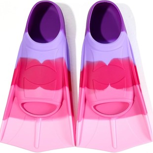 New Silicone Diving and Swimming Children's Fins, Freestyle Short Fins, Training Silicone Children's Fins, Soft and Comfortable