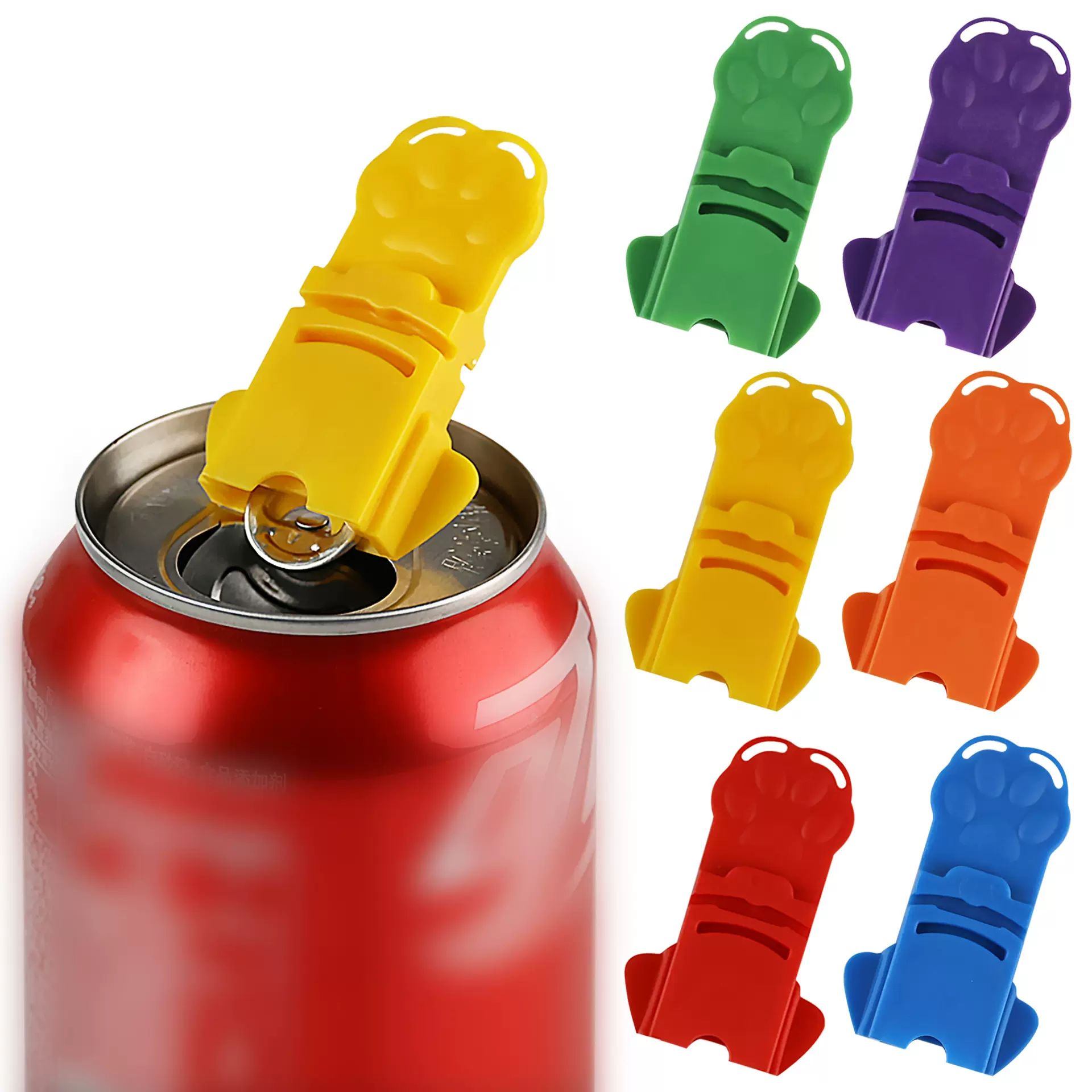 源头工厂塑料猫爪开瓶器易拉罐起瓶器便捷式起子旋转防尘