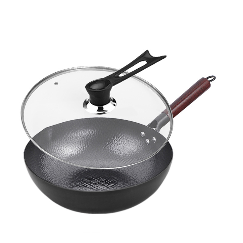 Pot lid household cap transparent tempered glass soup pot steamer stir-fry pot lid 32cm stainless steel round soup pot lid