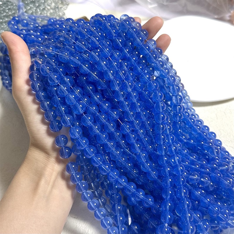 【10mm模造水晶】ゼリー色純色模造水晶瑠璃散珠diy手作りビーズ半製品配合|undefined