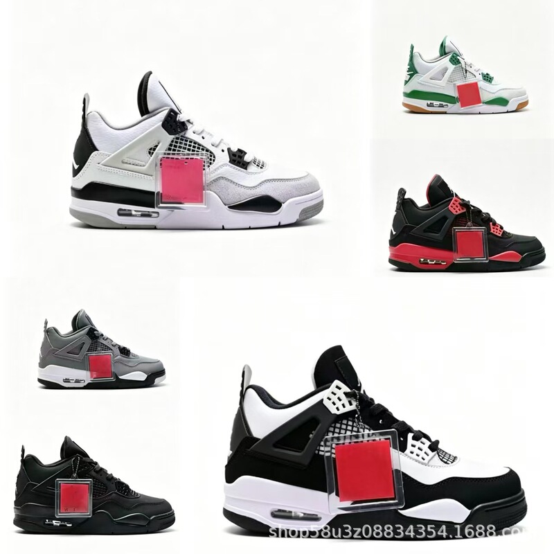 Cross-border foreign trade AJ4 Jordan 4RM White Cement Thunder Men's and Women's Jordan 4 RETRO IM Electric Mother Low-top Retro Basketball Shoes Cross-border foreign trade AJ4 Jordan 4RM White Cement Thunder Men's and Women's Jordan 4 RETRO IM Electric Mother Low-top Retro Basketball Shoes
