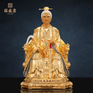 Bronze Gilt Statue of the Eastern Emperor, Emperor Fuso, Eastern King, Eastern Emperor, Purple Palace, Lesser Yang Emperor, Buddha Statue Ornament