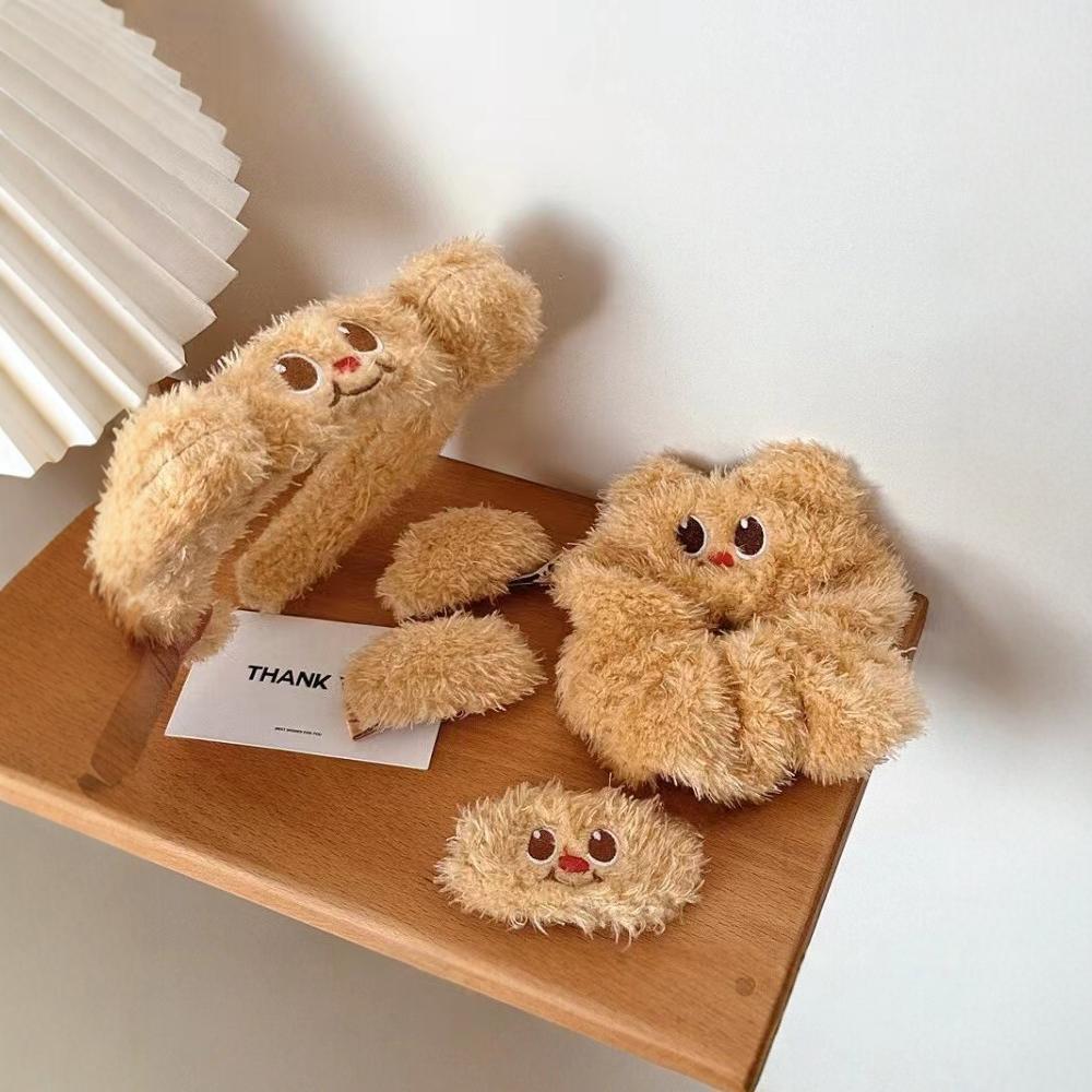 A Series of Dingzhi Butter Bear Hair Hoops Women's Cartoon Plush Wash Hair Hoops Hair Caps Hair Bundles
