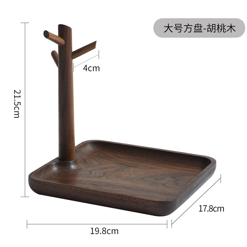 クリエイティブな玄関キー収納無垢材トレイ枝吊り下げデスクトップ装飾品玄関ドアキー検索アーティファクト収納|undefined