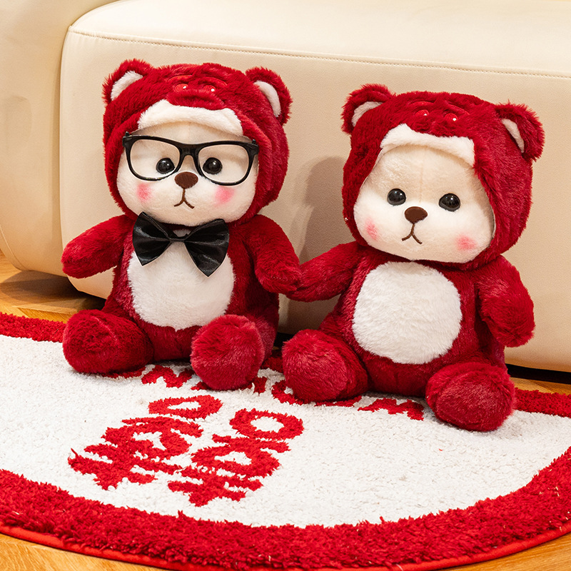 結婚式のベッド人形ペア中国の結婚式の人形クマ枕結婚式の部屋の装飾用品卸売|undefined