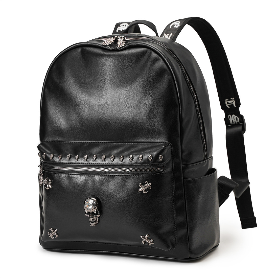 Zaino 2023 Zaino da esterno di grande capacità alla moda dei nuovi uomini Personalizzato Fantasma Testa Studente universitario Zaino Borsa per computer personalizzata_voghion.com