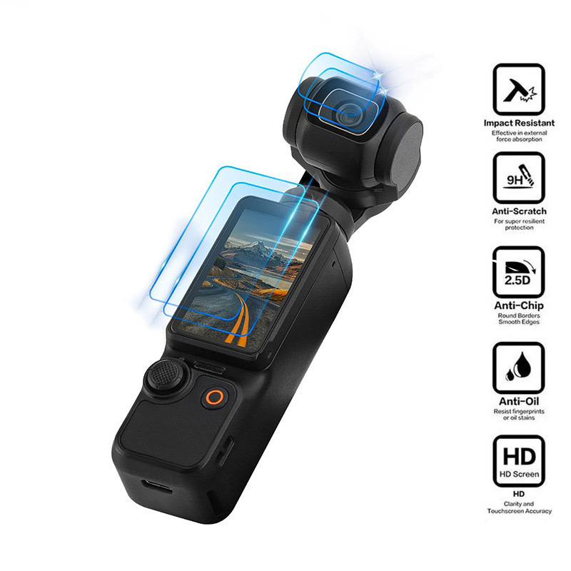 大疆DJI Pocket 3強化膜部品ポケットカメラのフィルム保護膜スクリーンレンズを適用します。|undefined