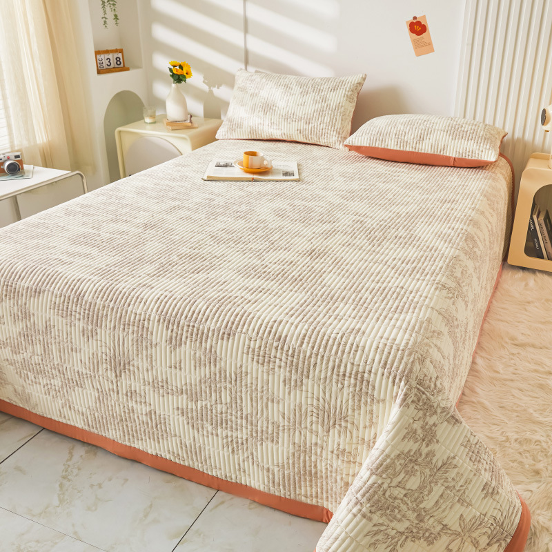 2025 nuevo estilo cubierta de cama de verano tatami de una pieza especial sábana acolchada cubierta de cama dormitorio individual juego de tres piezas