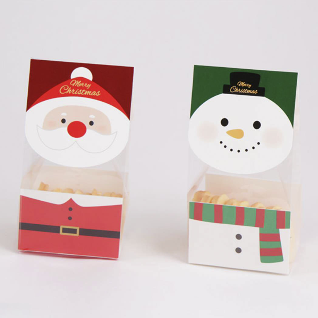 2023年圣诞节饼干面包袋圣诞雪人老人底托款吐司袋 手工diy包装袋