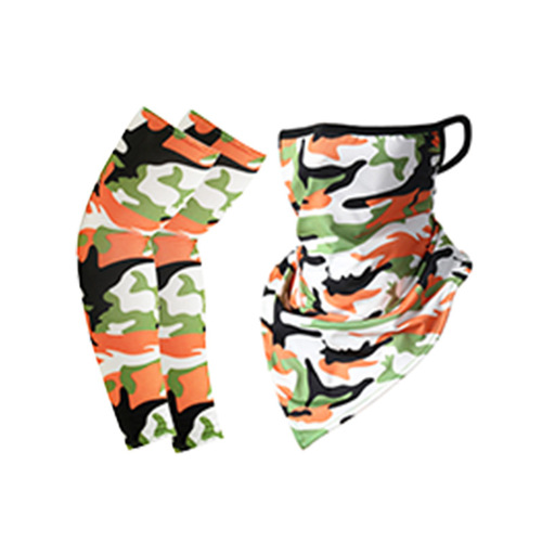 Summer outdoor cycling ice silk ear-hanging triangle scarf for men and women, sunshade, wind protection, fishing sports sunscreen mask, ice silk sleeves