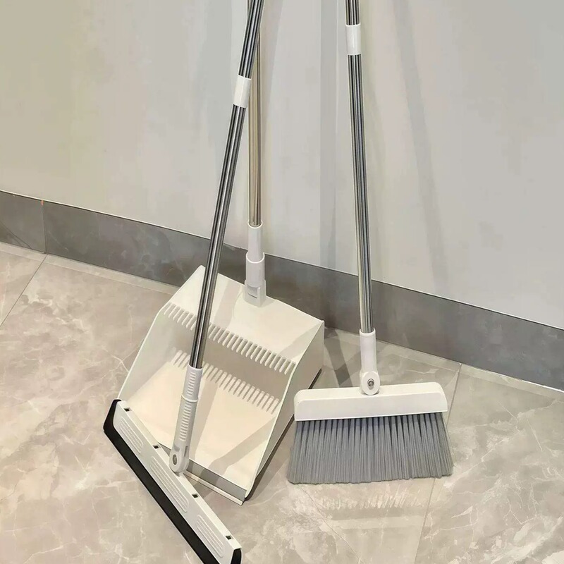 Broom and Dustpan Set Three-Piece Household Kit 2024 New Model Magic Broom Dual-Use Water-Sweeping and Floor-Mopping Tool
