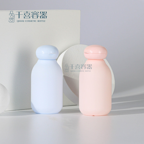 Round and Plump PE Flocked Soft Tube Bottle 100ml Travel Set with Flip Cap Cosmetics Care Product Lotion Dropper Bottle