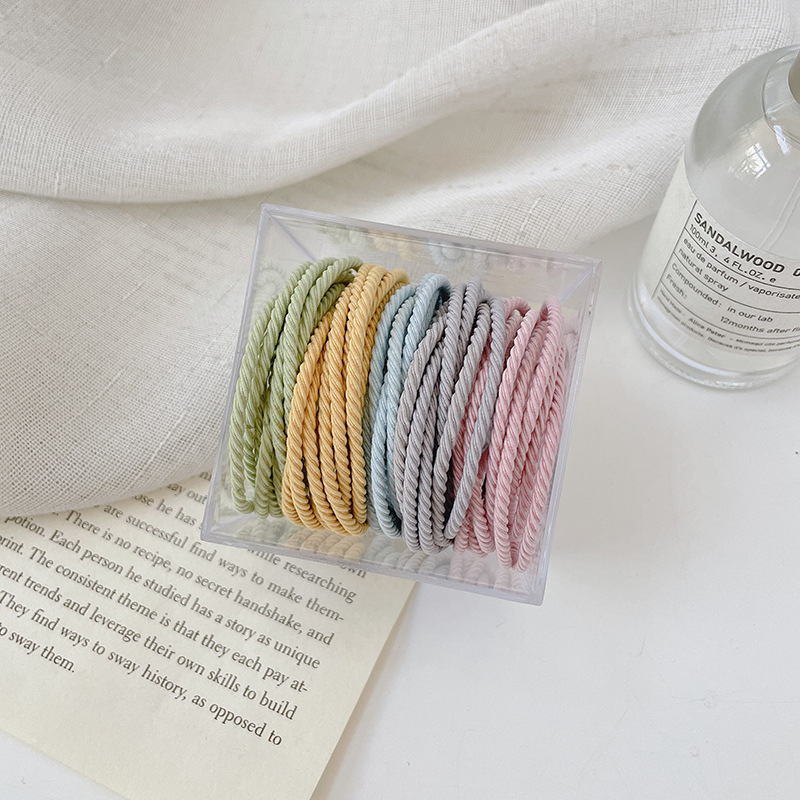 Tela de goma simple y duradera de alta elasticidad para mujeres, anillo de cabello para niños, cordón de cabello no lesiones, accesorios para el cabello diarios versátiles