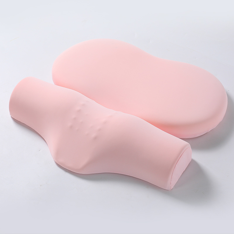 아이스 실크 라이트 핑크 견인 베개(세트)