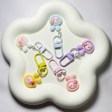 树脂可爱兔兔钥匙扣水果公仔头像卡通钥匙扣韩版书包挂件包包挂饰