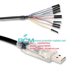 带原装FTDI芯片C232HM-DDHSL-0连接线USB到MPSSE串行适配器电缆