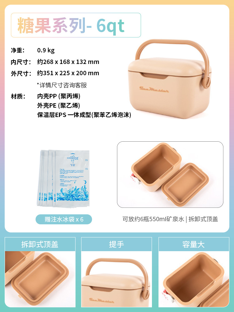 Caja aislante pequeña de 5 litros, caja de regalo para el Día Nacional y el Festival del Medio Otoño, picnic al aire libre, portátil, con correa para el hombro, caja de aislamiento y refrigeración de alimentos