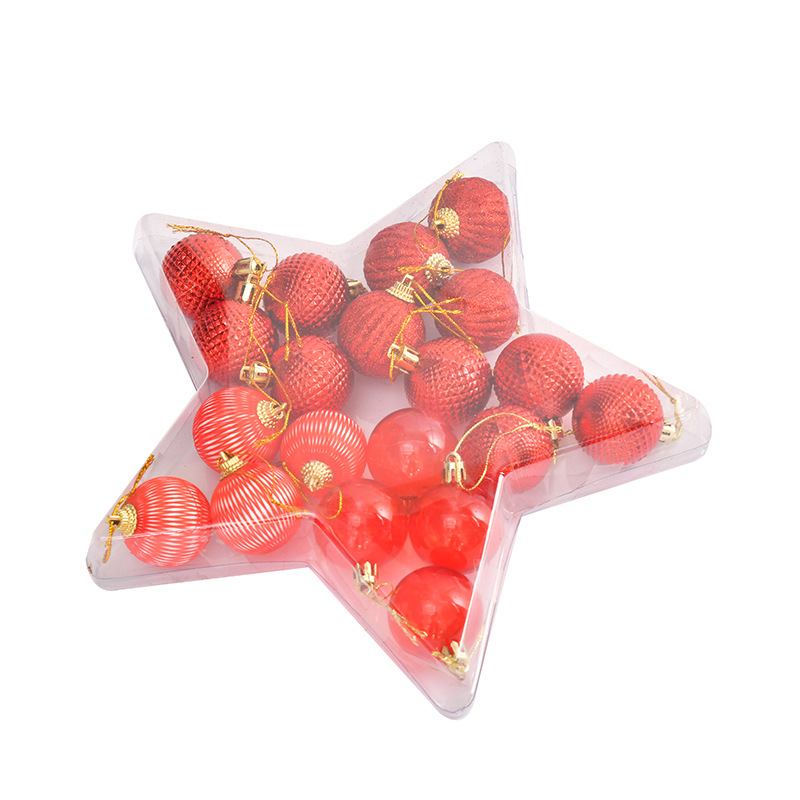 Amazon transfronterizo 4cm Navidad Bolas de Navidad Decoración Bolas de regalo Fabricantes al por mayor Navidad Cumpleaños Escena de tela