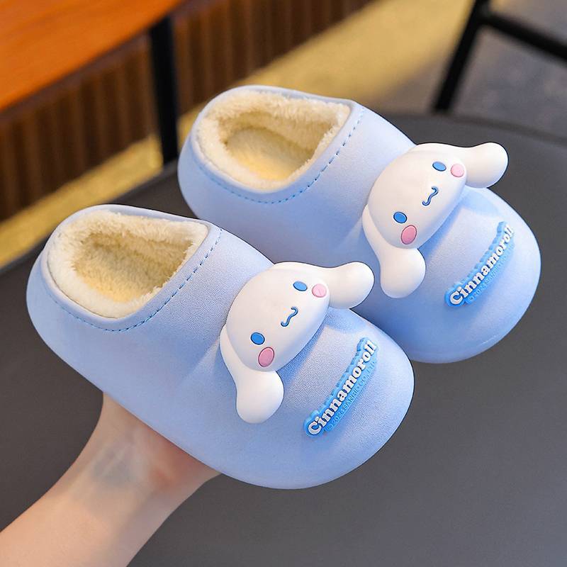 Sanliou otoño y invierno bolsas de niños zapatos de tacones de algodón para niñas calientes y almacenamiento impermeable Lomi zapatillas de algodón para padres e hijos