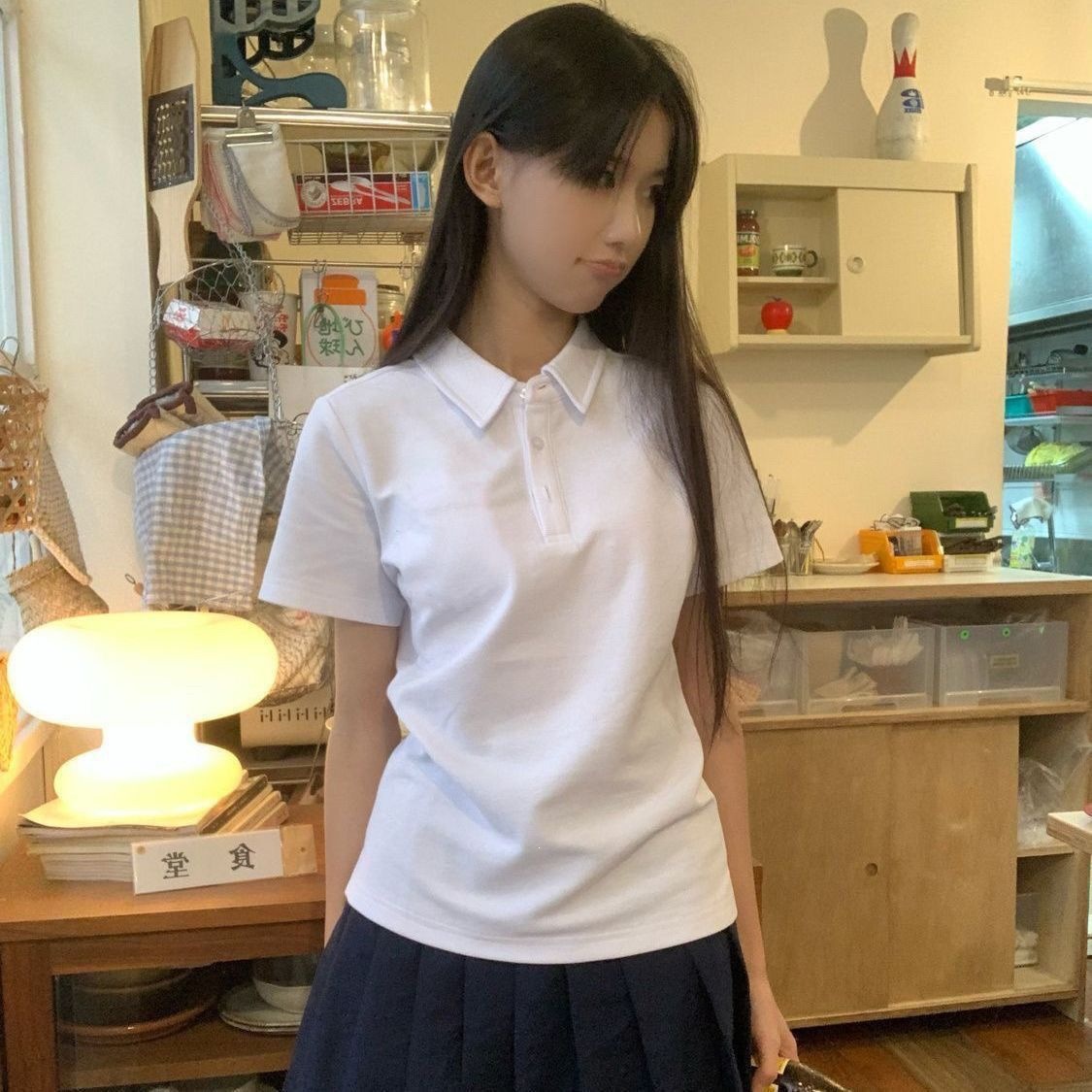 JK Uniform Original Authentic Polo Shirt Summer New Arrival Japanese School Style Slim Waist Short Sleeve T-Shirt Women's Top