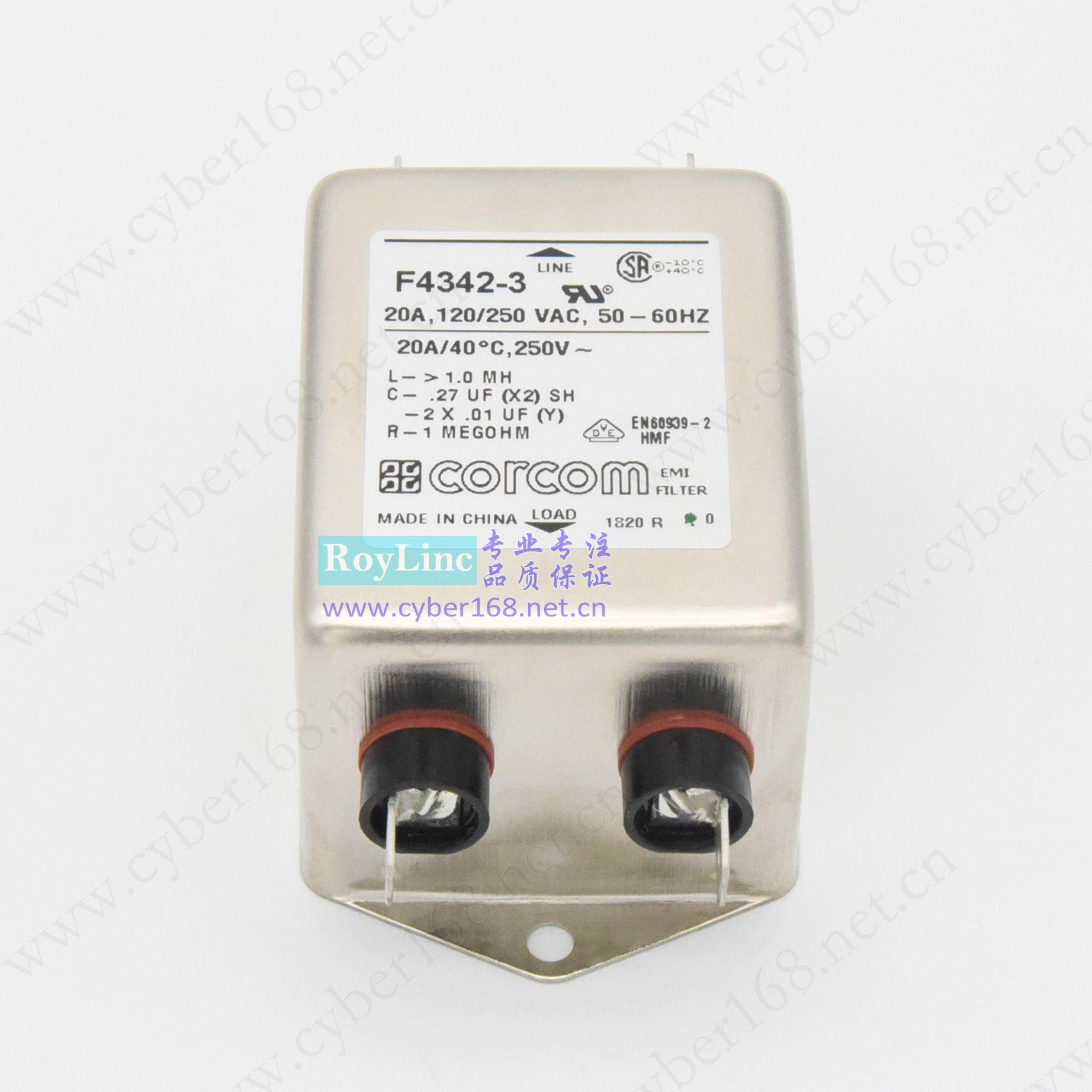 F4342-3 20A 摇头灯舞台灯光设备 Corcom VDE UL CSA抗干扰滤波器