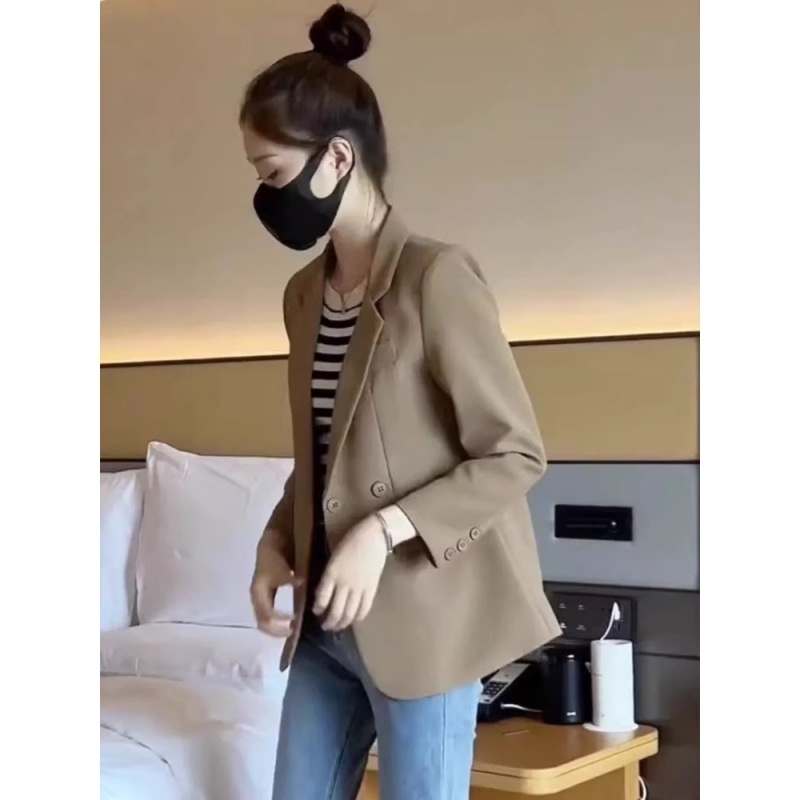 Little Man Suit Jacket Women's 2024 Autumn and Winter New Elegant Loose Slimming High-end Western Style Suit Tops Trendy