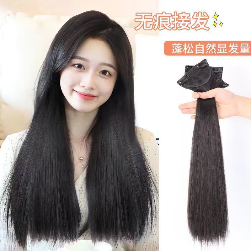 Pelucina de cabello largo cabello recto para mujeres, folga de cabello invisible sin marcas, extensión de cabello de una pieza, extensión de cabello recto.