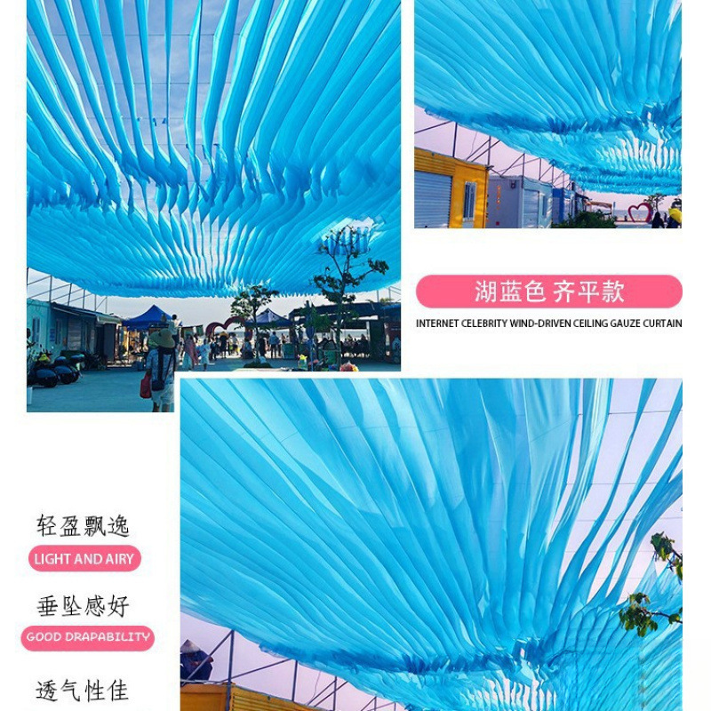 Red cortina de techo neumático cortina de techo restaurante decoración residencial hotel escénico al aire libre cortina de techo al por mayor