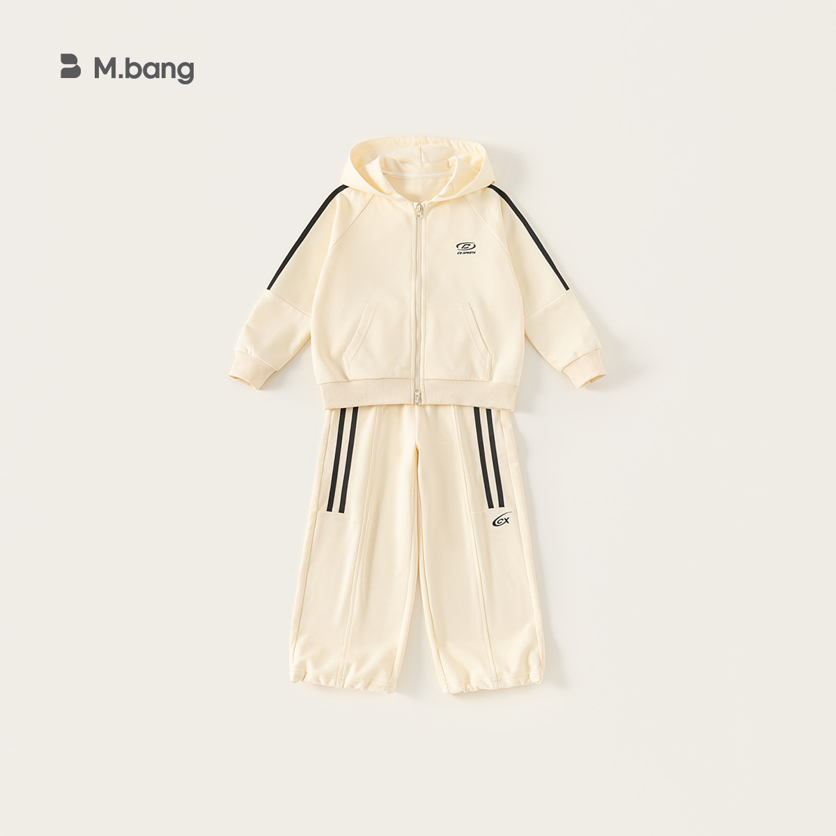 Yubao ropa infantil primavera traje casual bolsillo chaqueta con capuz chaqueta pantalones casuales deportivos de dos piezas image 7