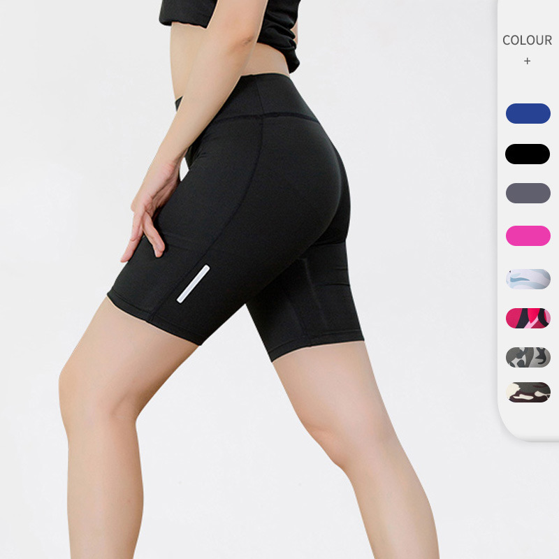Special Offer Cross-Border Amazon Women's Fitness Yoga Shorts Night Running Sports Quick-Drying Tight-Fitting Five-Point Shorts 2045