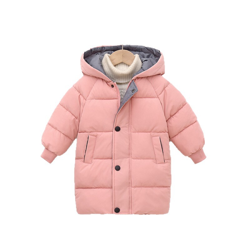 2026 Children's Cotton Coat, Mid-Length, Thickened Winter Jacket for Boys and Girls, Baby Cotton Coat, Kids' Clothing, Wholesale