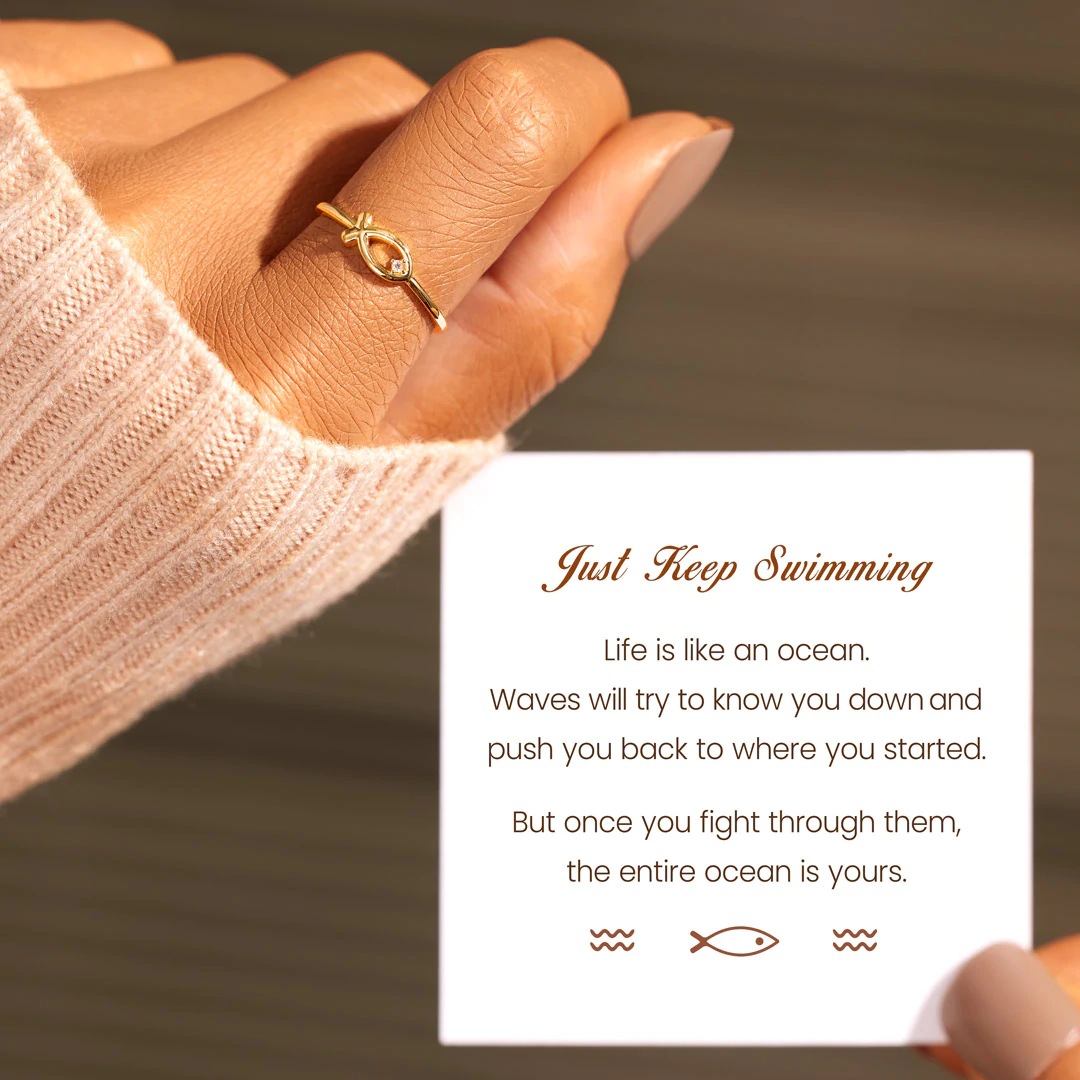 Plating Design 925 Sterling Silver Fish Rings 925 Sterling Silver Rings