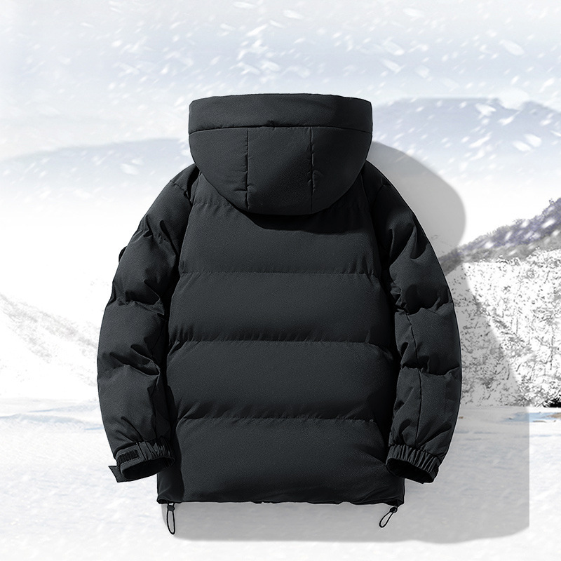 Winter-Steppjacke für Paare – Abnehmbare Kapuze, Sherpa-Futter (M-4XL, 3 Farben, Polyesterfüllung, Unisex-Design, schneesicher)_voghion.com