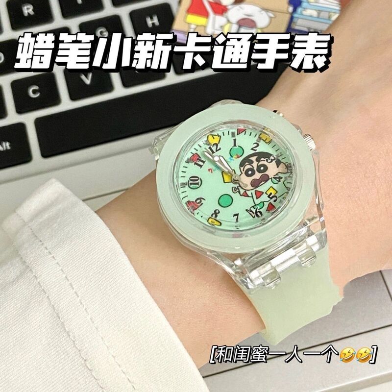 New Children's Watch Crayon Shin-Chan Cartoon Watch for Primary and Secondary School Students Luminous Led Watch Wholesale