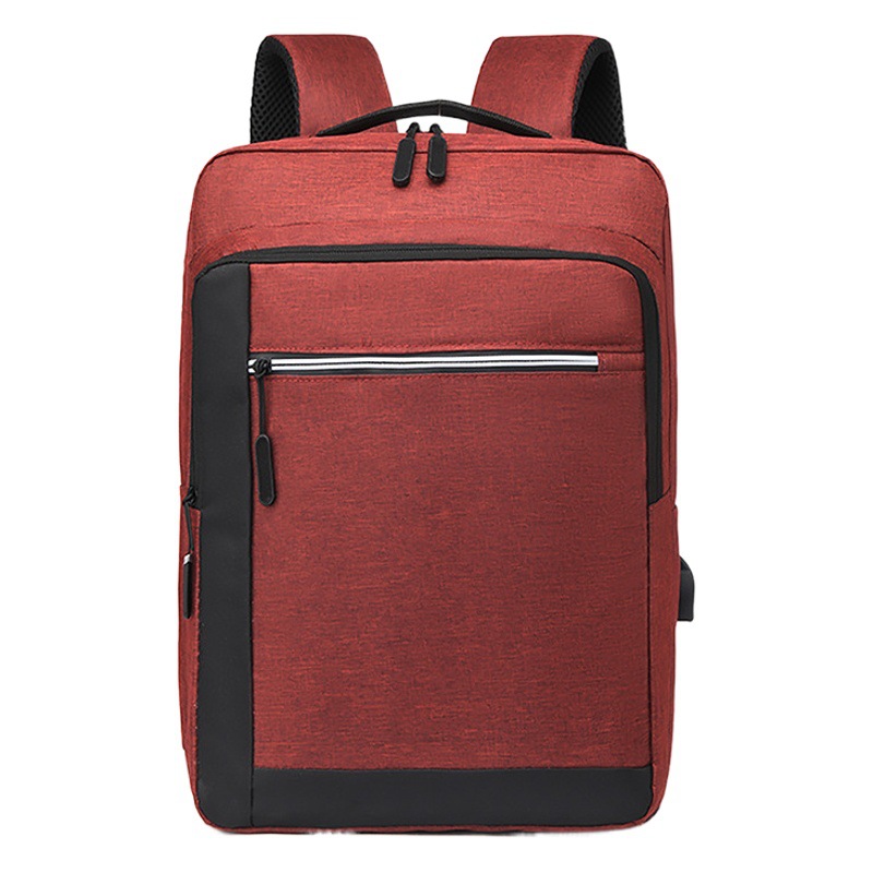 Nuevo contraste de color personalizado multi-funcional mochila USB bolsa de ordenador de negocios de carga hombres y mujeres simple mochila casual