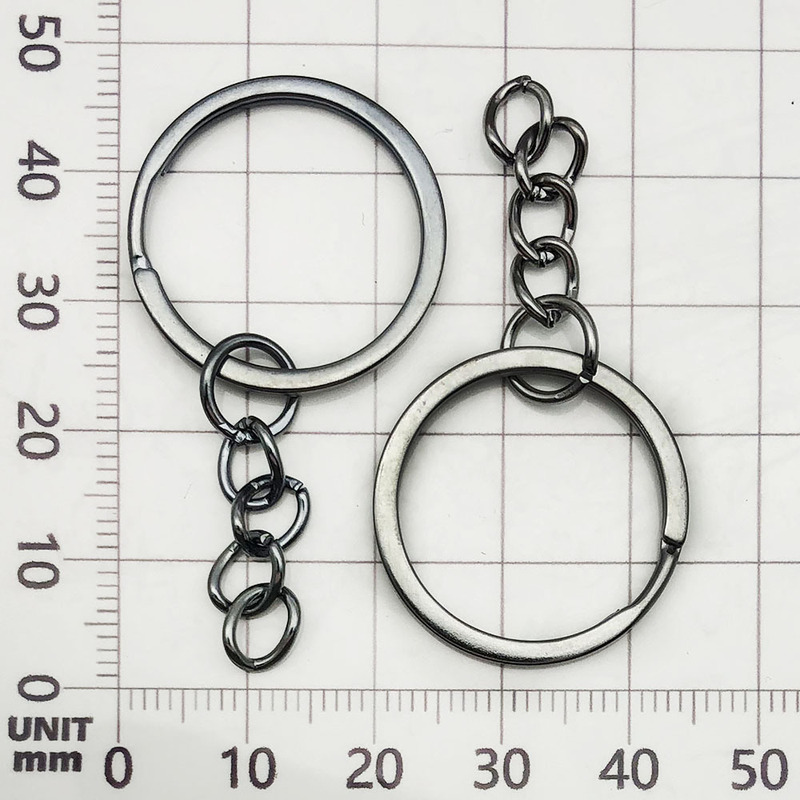 1 個 25/30 ミリメートルキーリングチェーンマルチカラーオプションキーホルダー鉄キーリング diy 基本ジュエリーアクセサリー|undefined