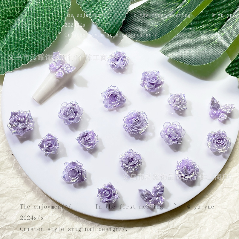Popular Items: Misty Sea Fantasy Purple Soft Gel Flower Nail Art Accessories, Glow-In-The-Dark Butterfly Accessories, Bracelet Nail Decoration Small Accessories Wholesale Popular Items: Misty Sea Fantasy Purple Soft Gel Flower Nail Art Accessories, Glow-In-The-Dark Butterfly Accessories, Bracelet Nail Decoration Small Accessories Wholesale