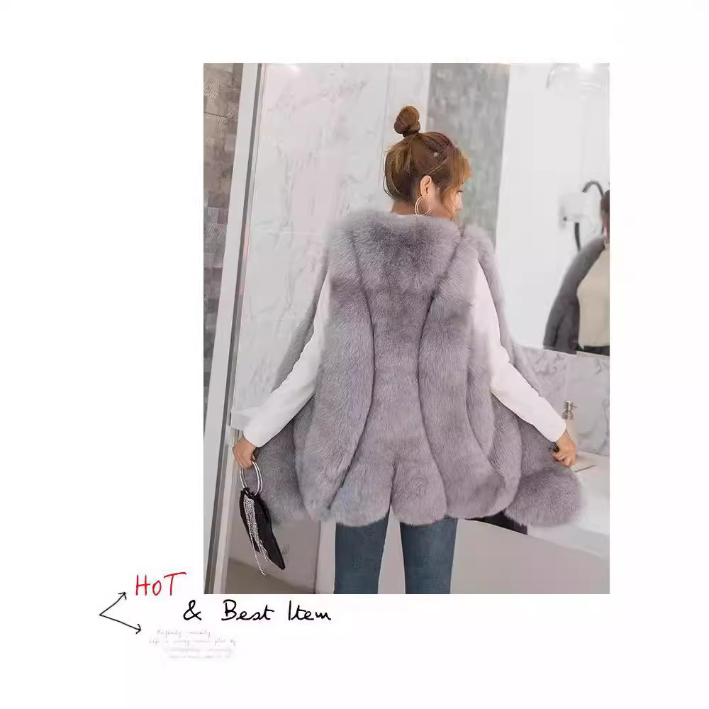 Damenbekleidung Herbst und Winter neue Pelz Damen Casual Fashion Pelzweste_voghion.com
